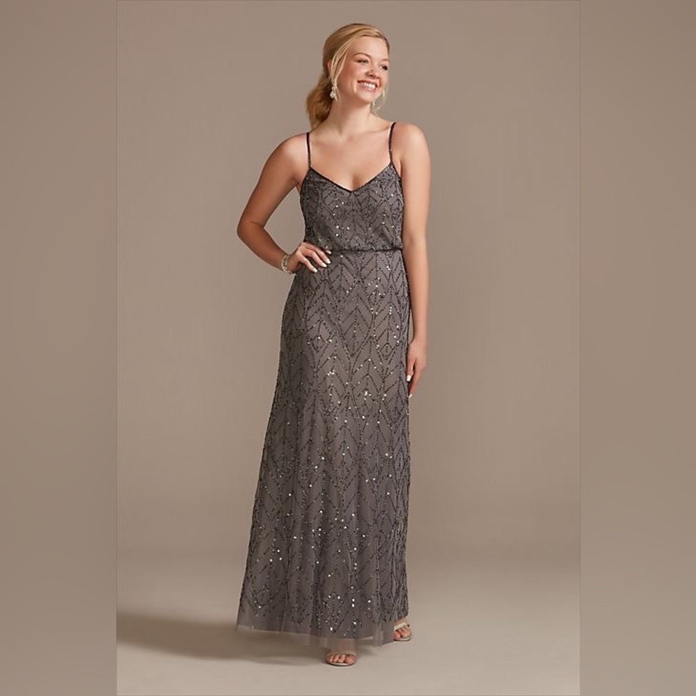 NWT Beaded Spaghetti Strap Dress V-neck